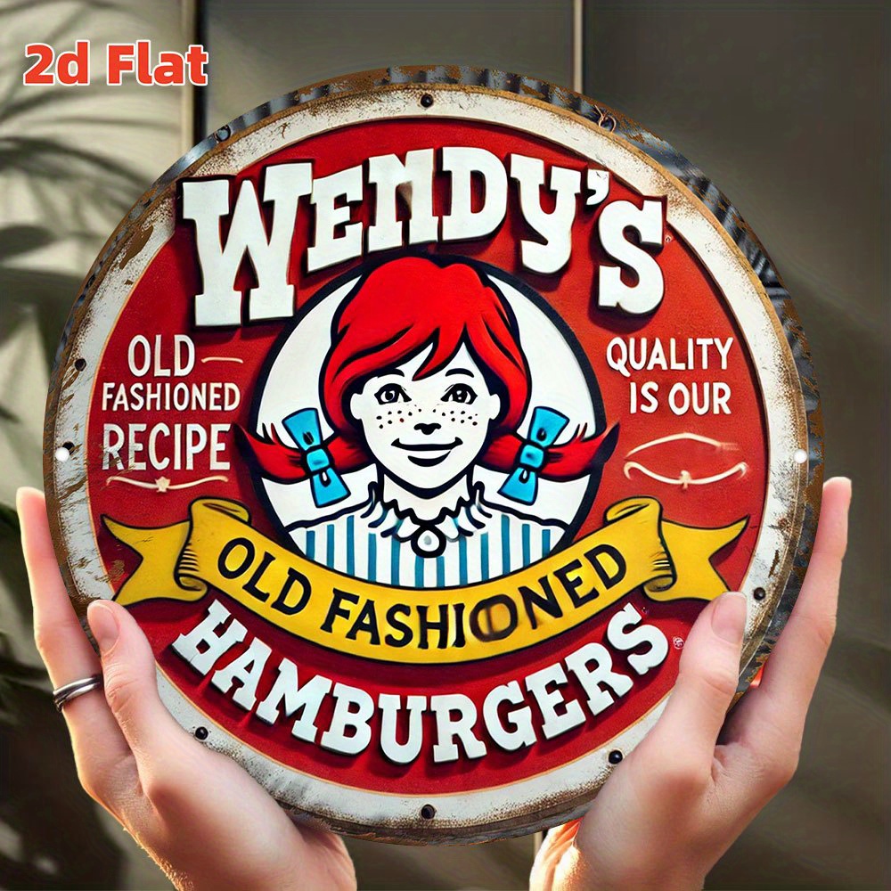 Vintage Fashion Hamburg - Yüksek Çözünürlüklü Metal Tabela Wendy's Eski