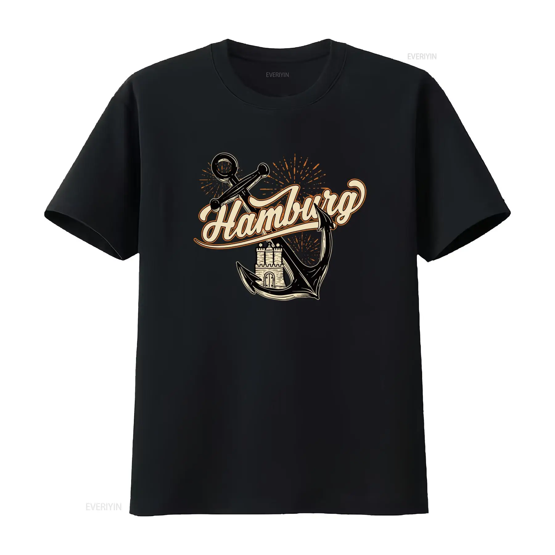 Erkek Hamburg Anchor Baskılı T - Vintage Fashion Hamburg incelemesi ve fiyatı