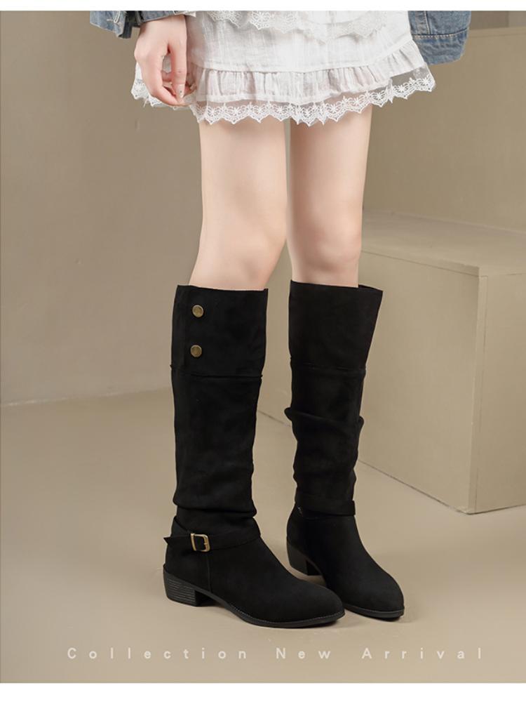 Kadın Süet Diz Üstü Çizme Vint - Vintage Fashion Online incelemesi ve fiyatı